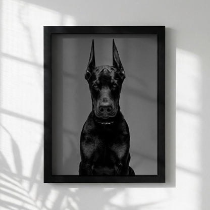 Dark Guardian Black & White Poster | Minimalist Hero Wall Art | Modern Fantasy Decor | Powerful Character Print
