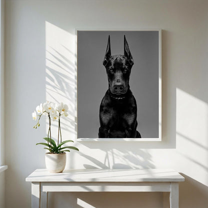 Dark Guardian Black & White Poster | Minimalist Hero Wall Art | Modern Fantasy Decor | Powerful Character Print