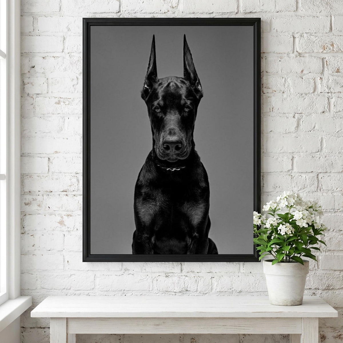 Dark Guardian Black & White Poster | Minimalist Hero Wall Art | Modern Fantasy Decor | Powerful Character Print