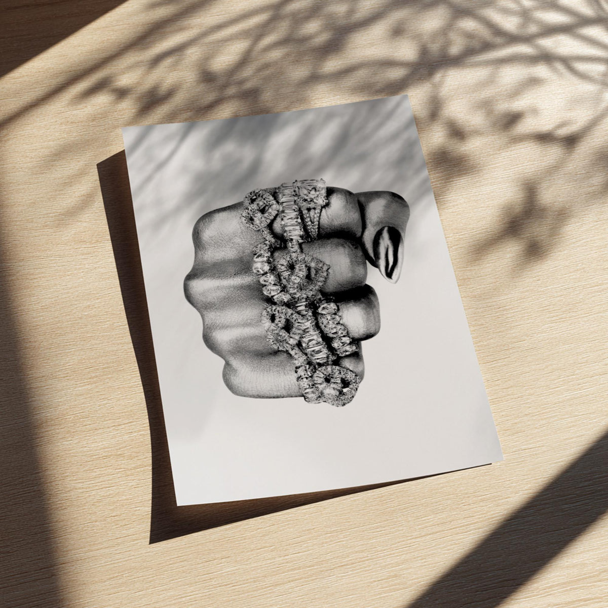 Diamond Grip Black & White Poster | Minimalist Gym Wall Art | Modern Fitness Decor | Strength Training Print