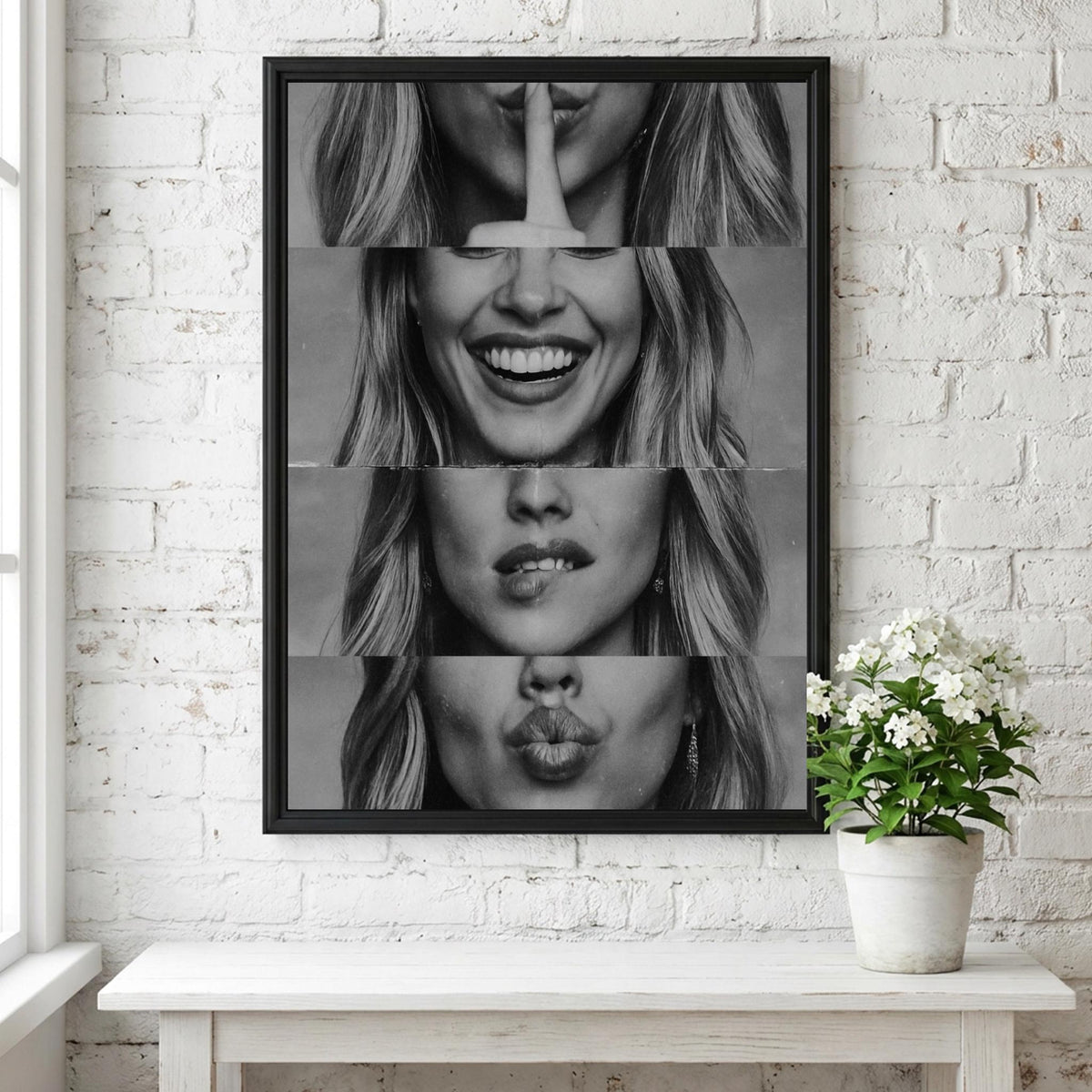 Mood Strips Black & White Minimalist Abstract Wall Art | Modern Emotional Decor | Aesthetic Pattern Poster Print