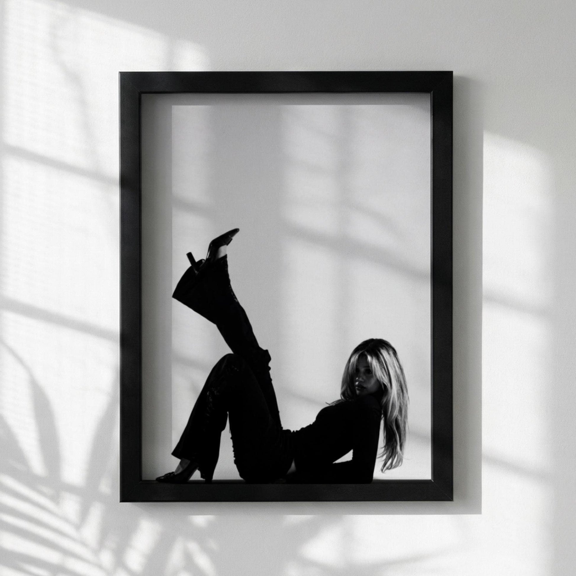 Noir Muse Black & White Minimalist Portrait Wall Art | Modern Dark Aesthetic Decor | Elegant Fashion Inspired Poster Print