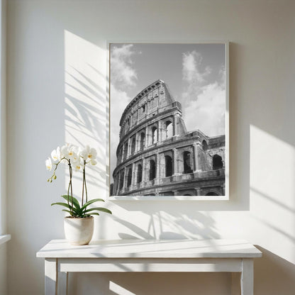 Roman Glory Black & White Minimalist Classical Wall Art | Ancient Empire Decor | Historical Statue Poster Print