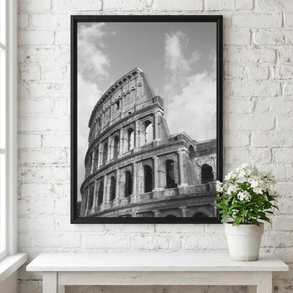 Roman Glory Black & White Minimalist Classical Wall Art | Ancient Empire Decor | Historical Statue Poster Print