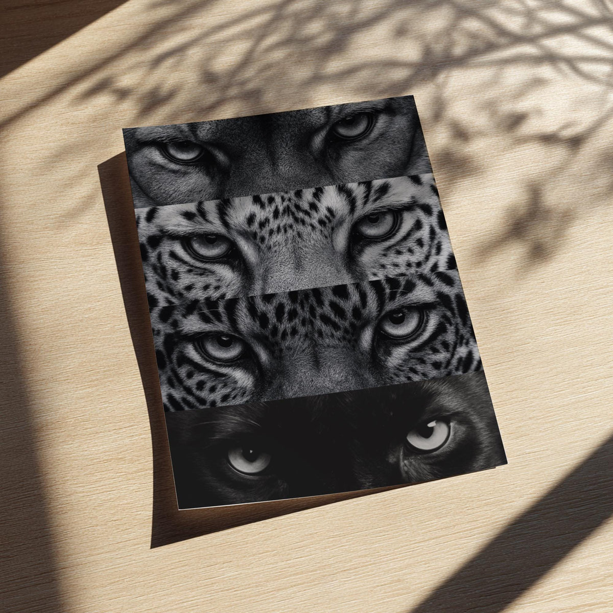 Tiger’s View Black & White Minimalist Wildlife Wall Art | Modern Animal Portrait Decor | Powerful Safari Poster Print