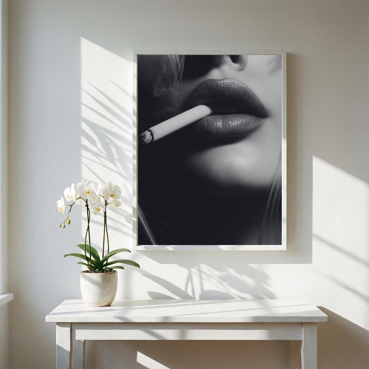 Velvet Smoke Black & White Minimalist Abstract Wall Art | Modern Elegant Aesthetic Decor | Soft Atmospheric Poster Print