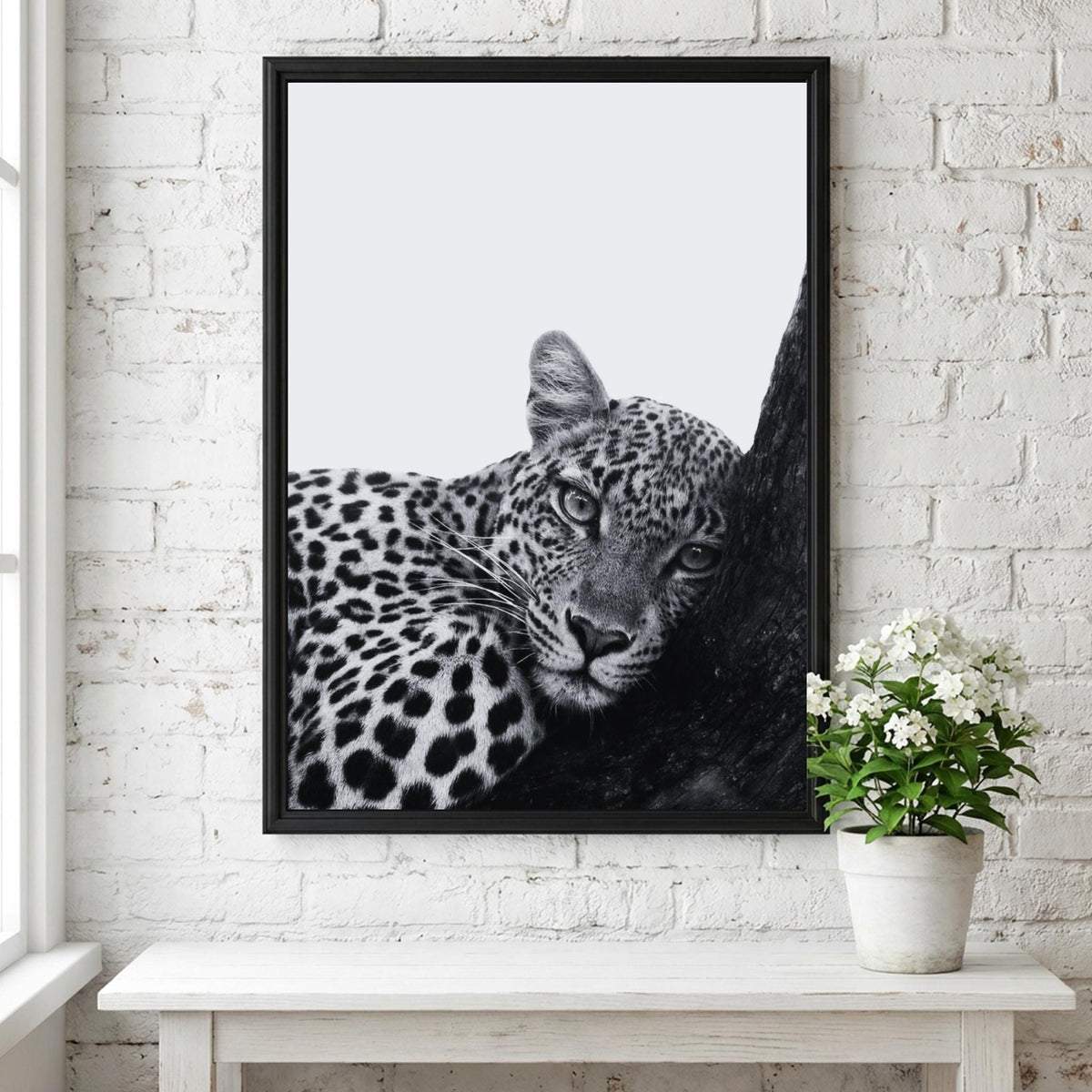 Wave Watcher Black & White Minimalist Coastal Wall Art | Modern Ocean Nature Decor | Calm Beach Poster Print