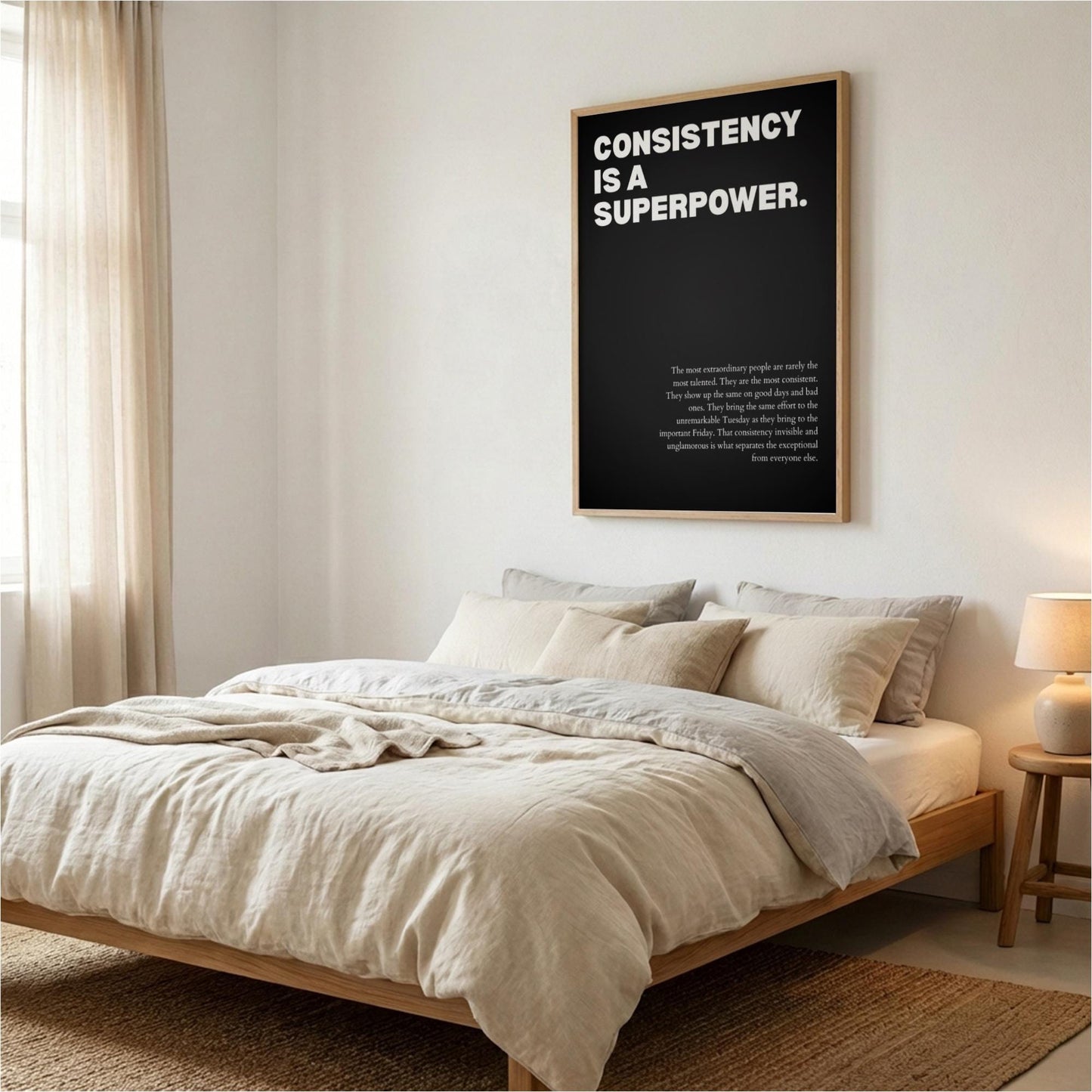 Consistency Is a Superpower Poster | Powerful Motivational Art | Inspirational Success Quote | Modern Office Wall Decor