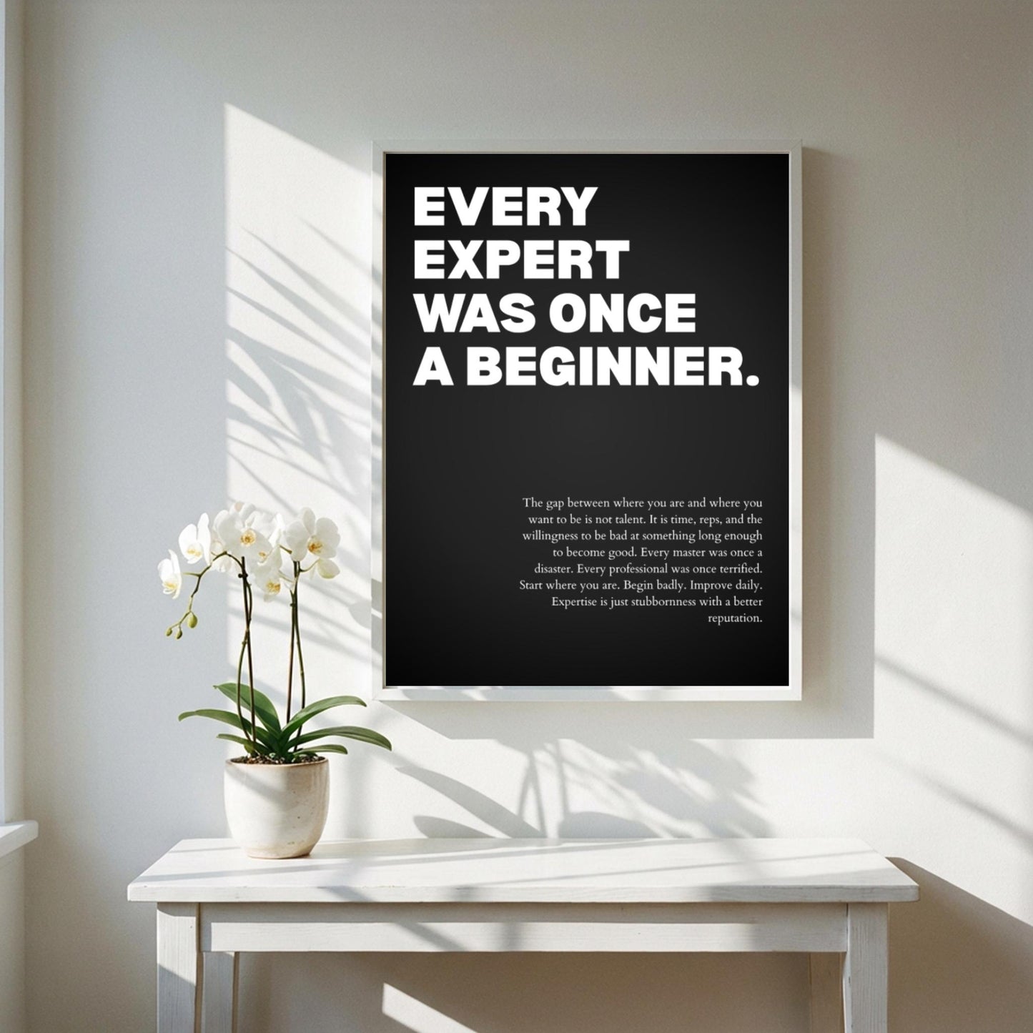 Every Expert Was Once a Beginner Poster | Powerful Motivational Wall Art | Inspirational Success Quote | Modern Office Decor