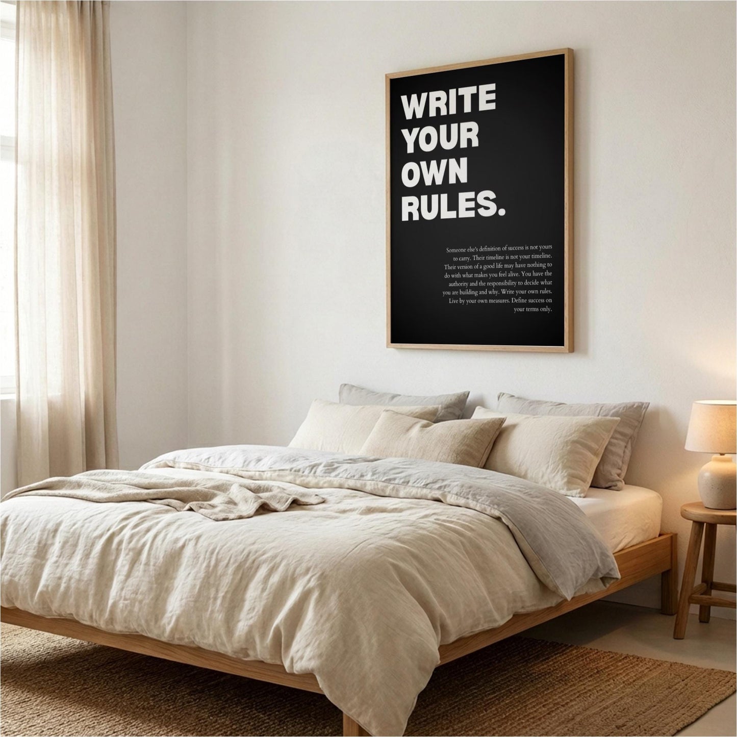 Write Your Own Rules Poster | Powerful Motivational Wall Art | Success Quote | Modern Office Decor