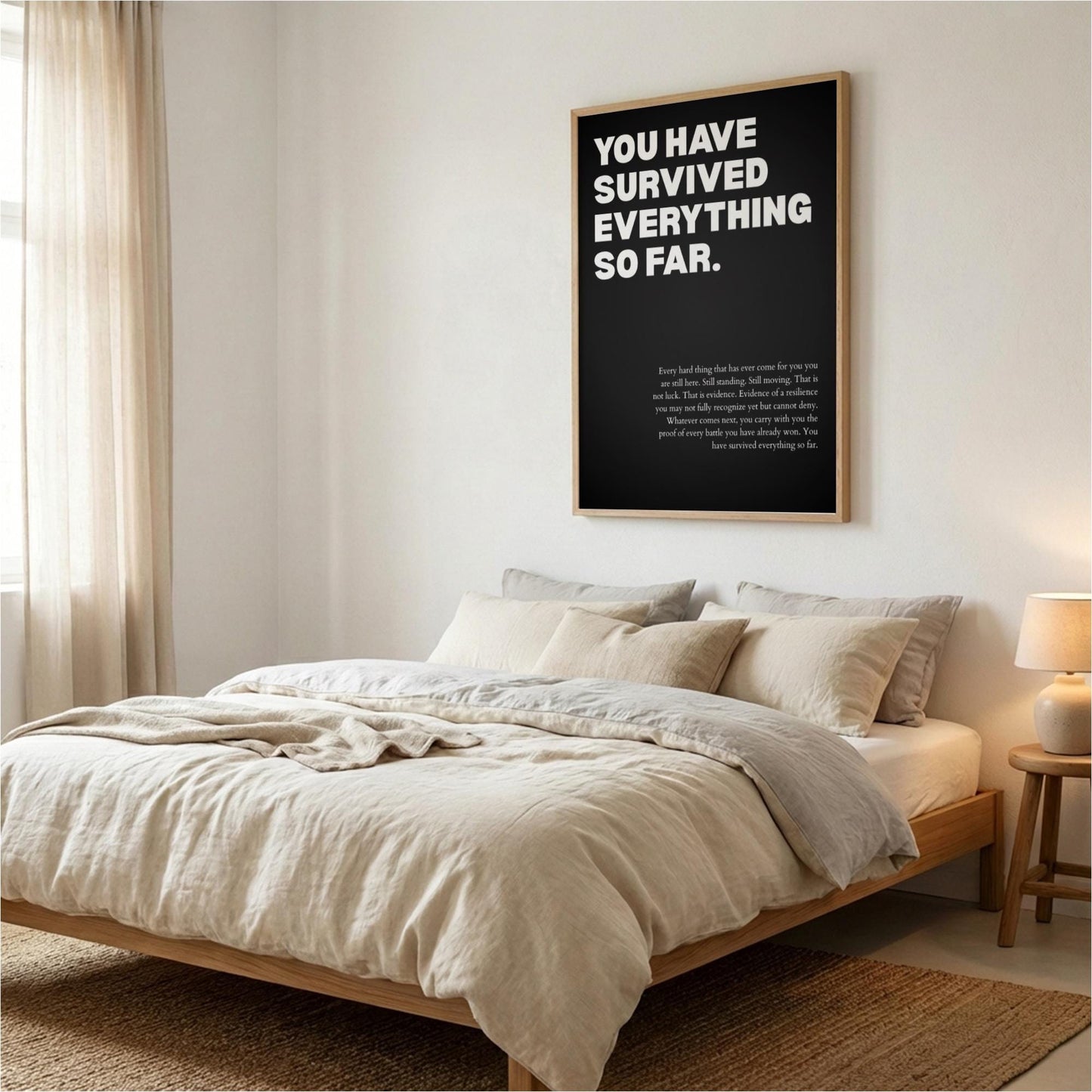 ou Have Survived Everything So Far Poster | Powerful Motivational Wall Art | Resilience Quote