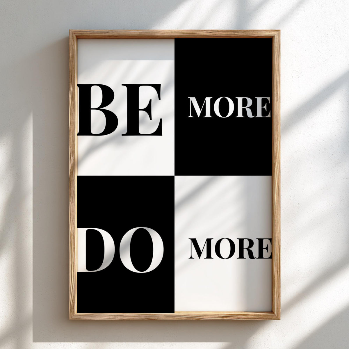 Be More Do More Poster | Motivational Wall Art | Success Mindset Quote Print | Productivity & Discipline Decor | Minimalist Office Art