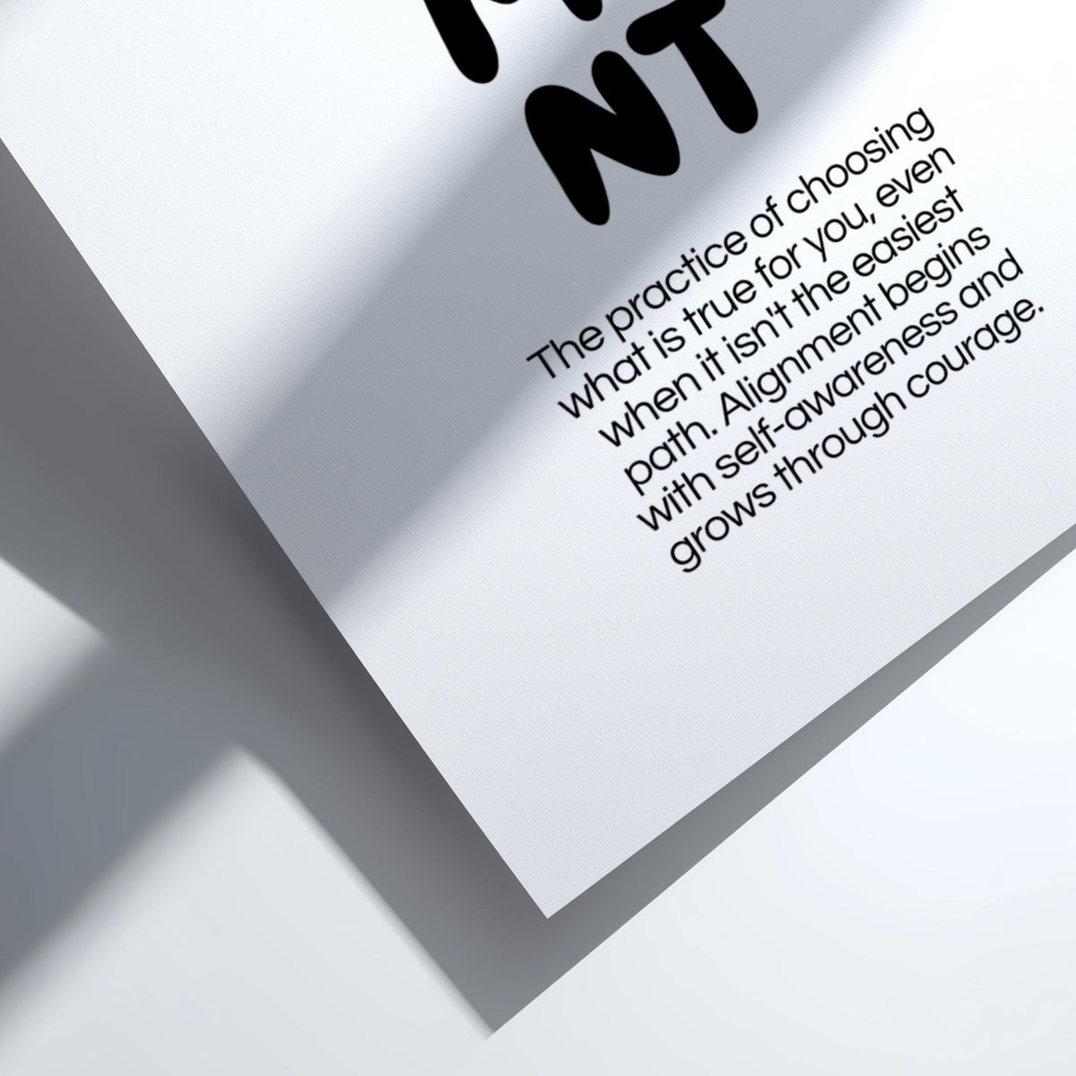 Alignment Poster | Dictionary Definition Print | Minimalist Word Wall Art | Modern Typography Decor | Inspirational Design