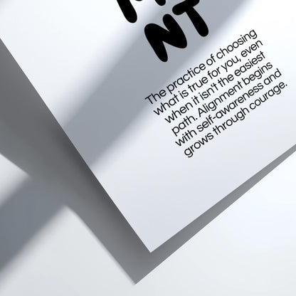 Alignment Poster | Dictionary Definition Print | Minimalist Word Wall Art | Modern Typography Decor | Inspirational Design