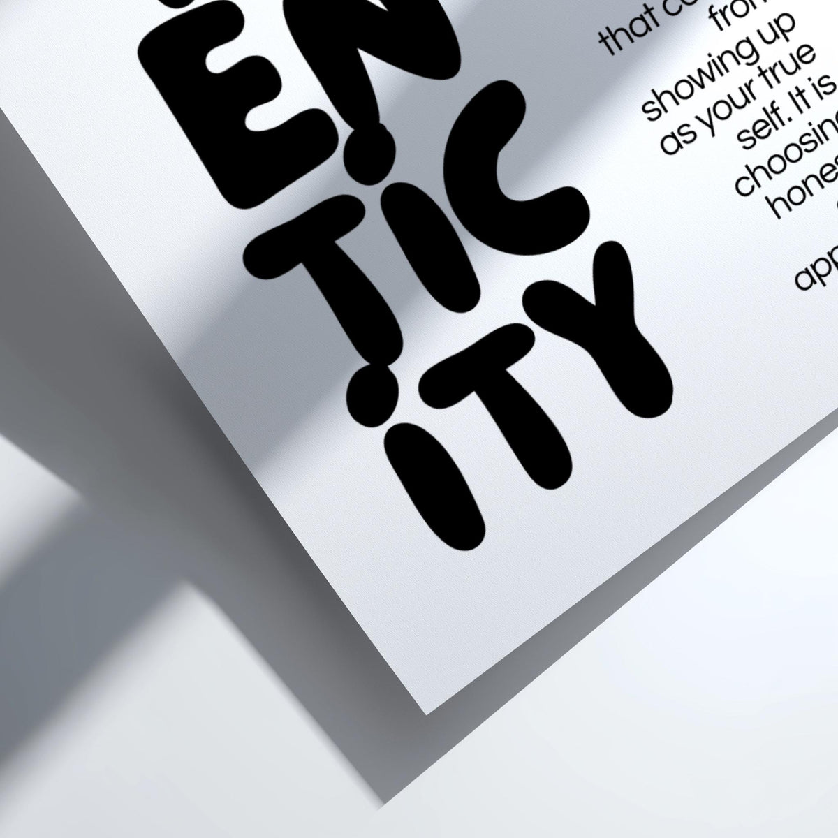 Authenticity Poster | Dictionary Definition Print | Minimalist Word Wall Art | Modern Typography Decor | Inspirational Design