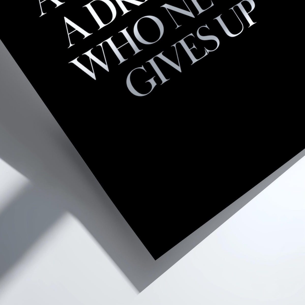 A Winner Is A Dreamer Who Never Gives Up Poster | Powerful Black Wall Art | Motivation Quote Print | Bold Typography Decor