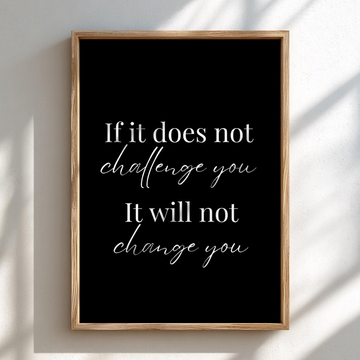 Change You Poster | Powerful Black Wall Art | Motivational Quote Print | Self Growth Mindset Decor | Bold Typography Design