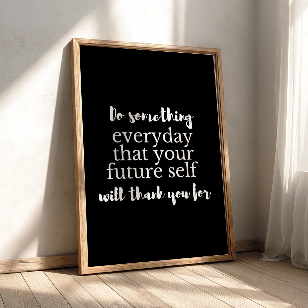 Do Something Poster | Powerful Black Wall Art | Motivational Quote Print | Action Mindset Decor | Bold Typography Design