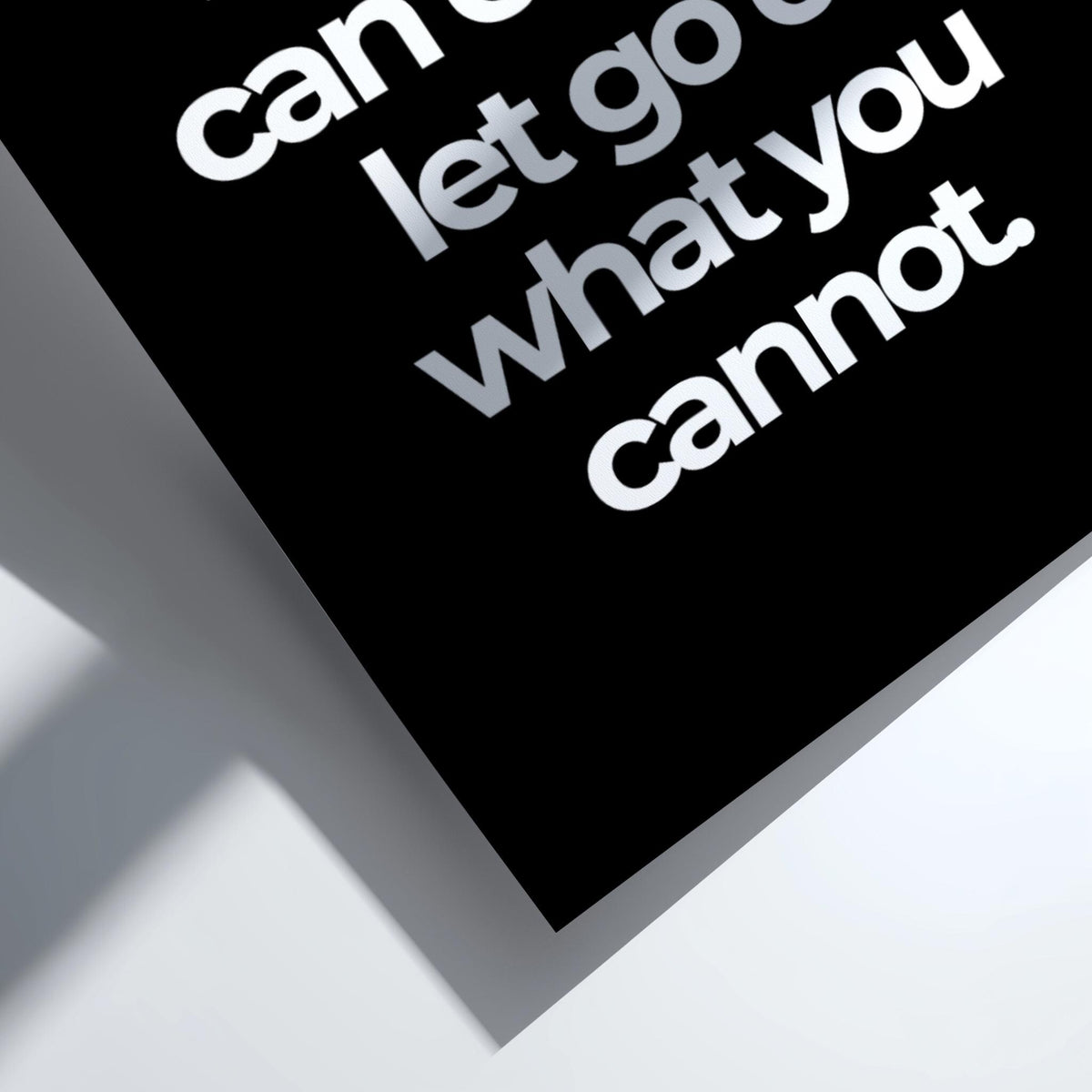 Focus On What You Can Control Poster | Powerful Black Wall Art | Motivational Quote Print | Mindset Decor | Bold Typography Design