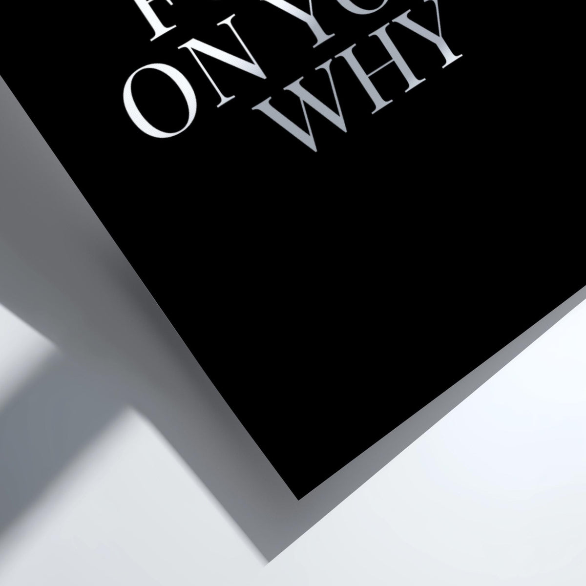 Focus On Your Why Poster | Powerful Black Wall Art | Motivational Quote Print | Purpose Mindset Decor | Bold Typography Design