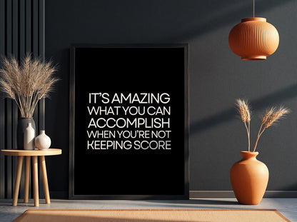 It's Amazing Poster | Powerful Black Wall Art | Motivational Quote Print | Positive Mindset Decor | Bold Typography Design