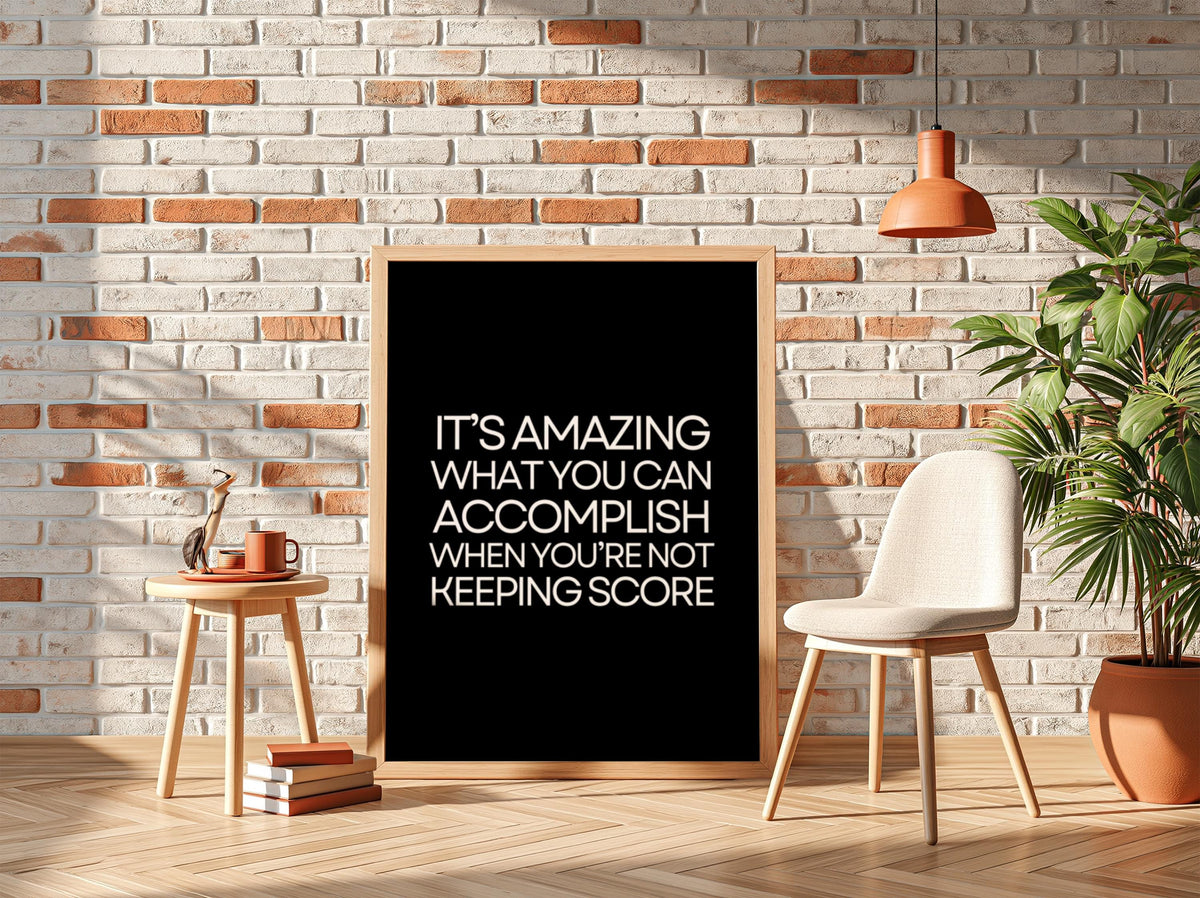 It's Amazing Poster | Powerful Black Wall Art | Motivational Quote Print | Positive Mindset Decor | Bold Typography Design