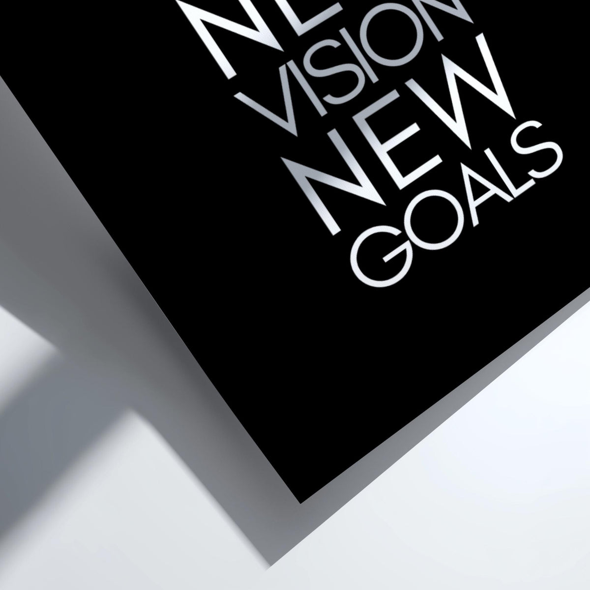 New Week New Vision New Goals Poster | Powerful Black Wall Art | Motivational Quote Print | Goal Setting Decor | Bold Typography Design