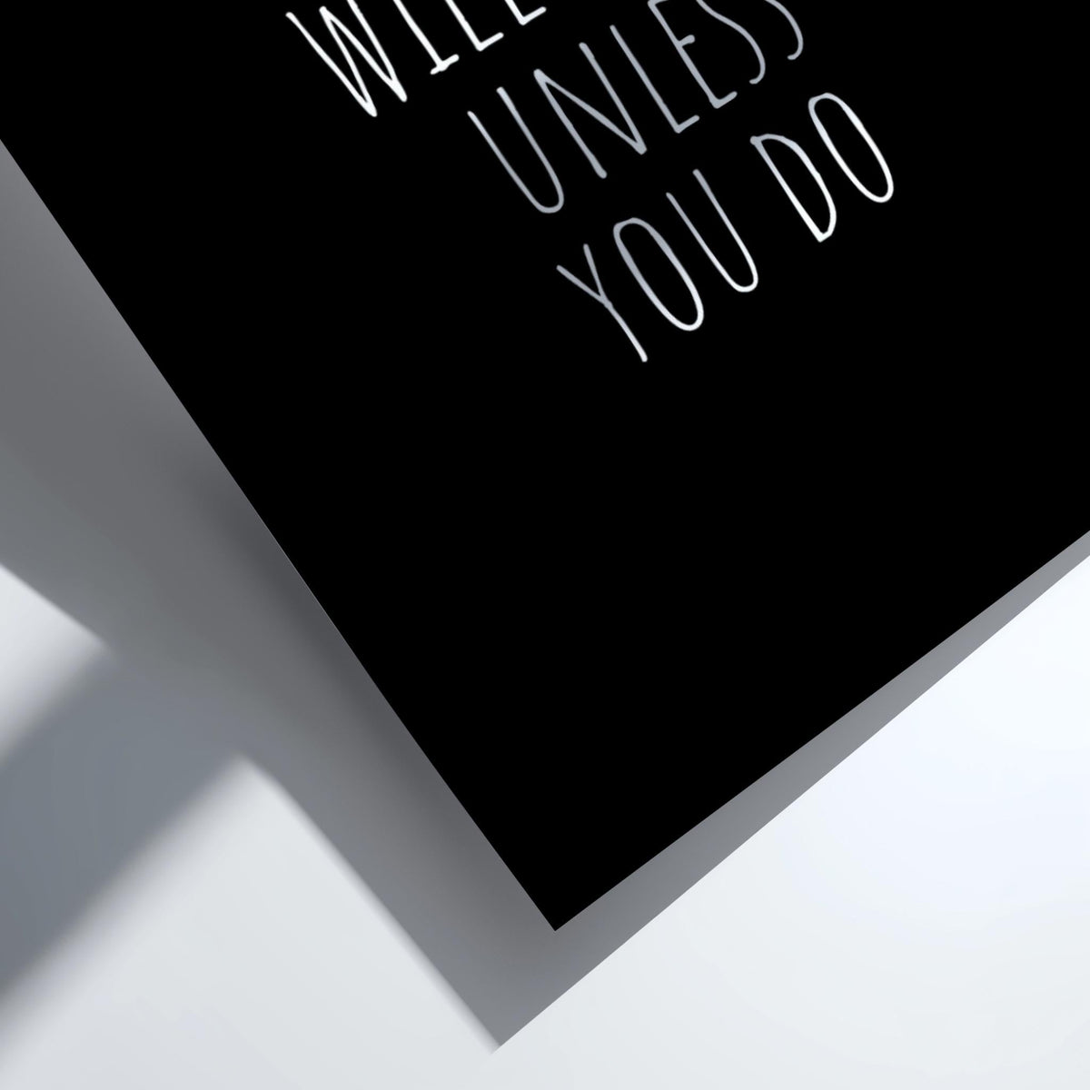 Nothing Will Work Unless You Do Poster | Powerful Black Wall Art | Motivational Quote Print | Action Mindset Decor | Bold Typography