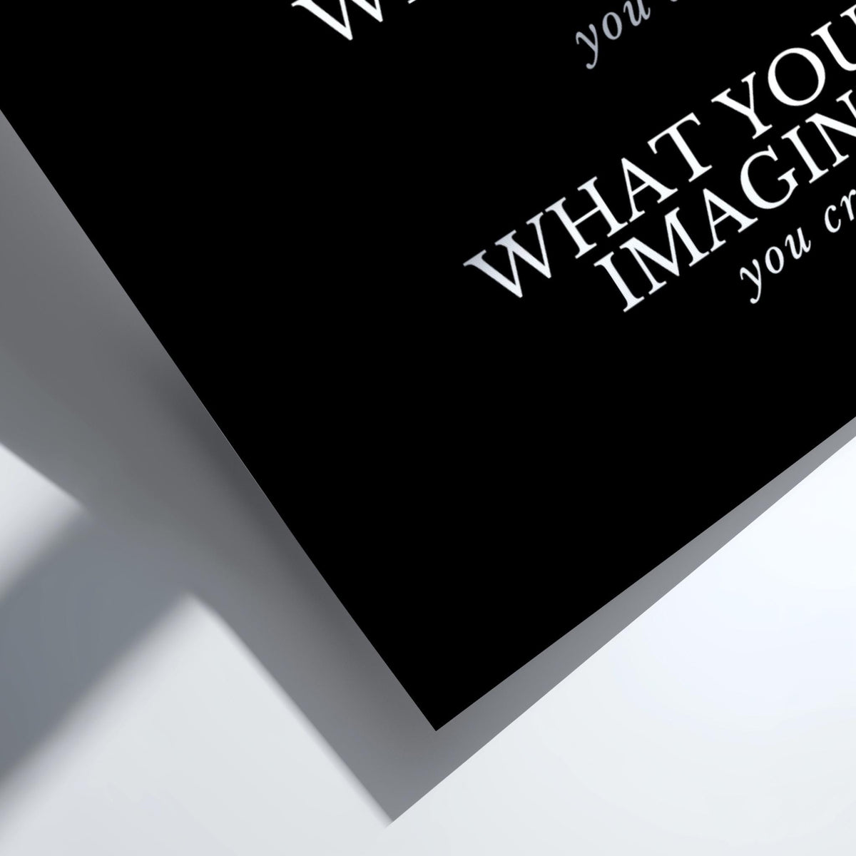What You Think You Become Poster | Powerful Black Wall Art | Motivational Quote Print | Mindset Decor | Bold Typography Design