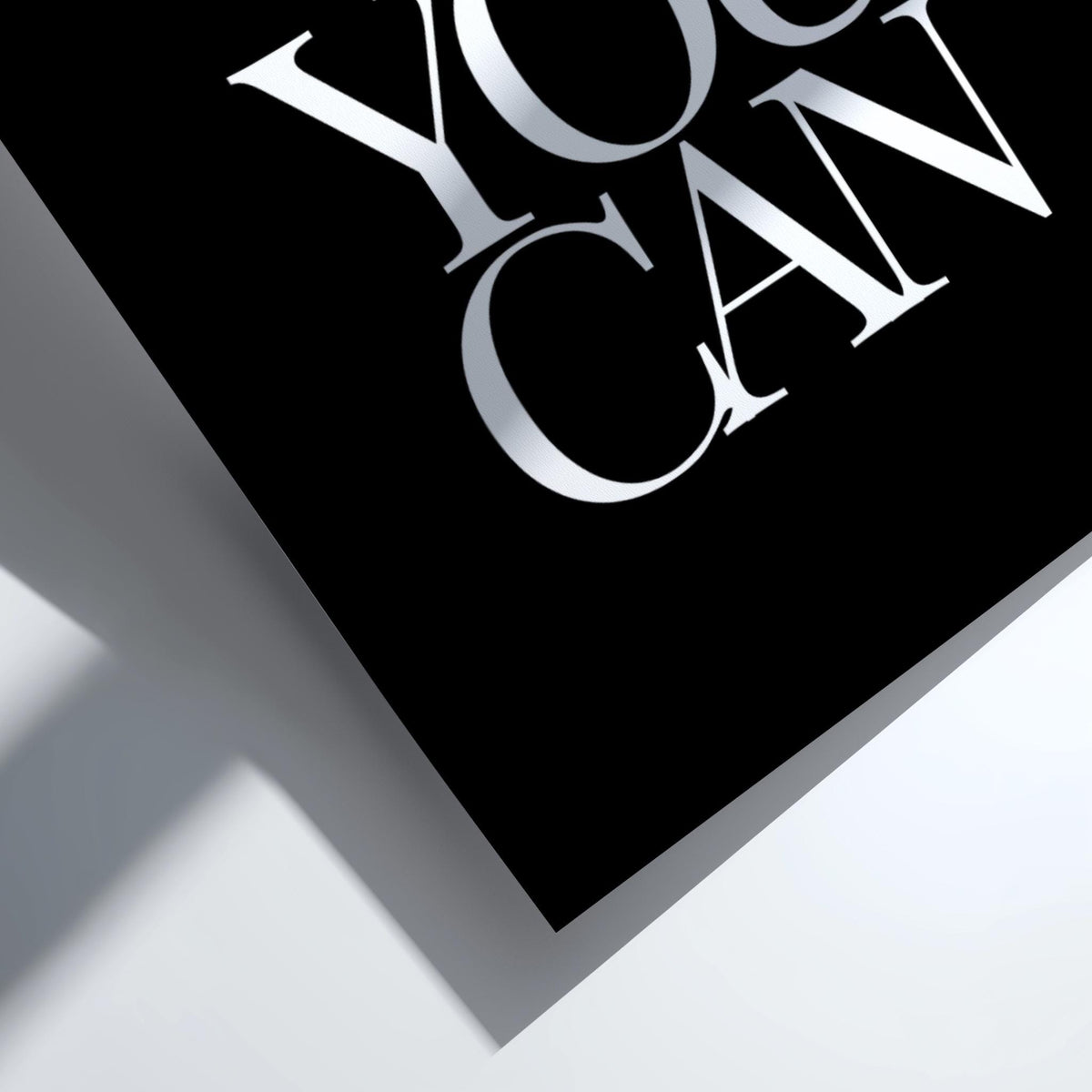 Yes You Can Poster | Powerful Black Wall Art | Motivational Quote Print | Confidence Mindset Decor | Bold Typography Design