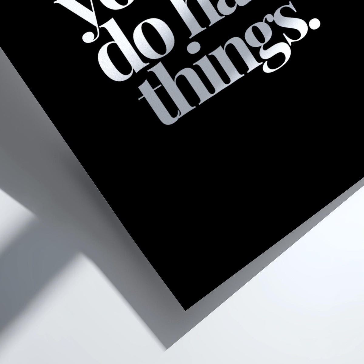 You Can Do Hard Things Poster | Powerful Black Wall Art | Motivational Quote Print | Resilience Mindset Decor | Bold Typography Design