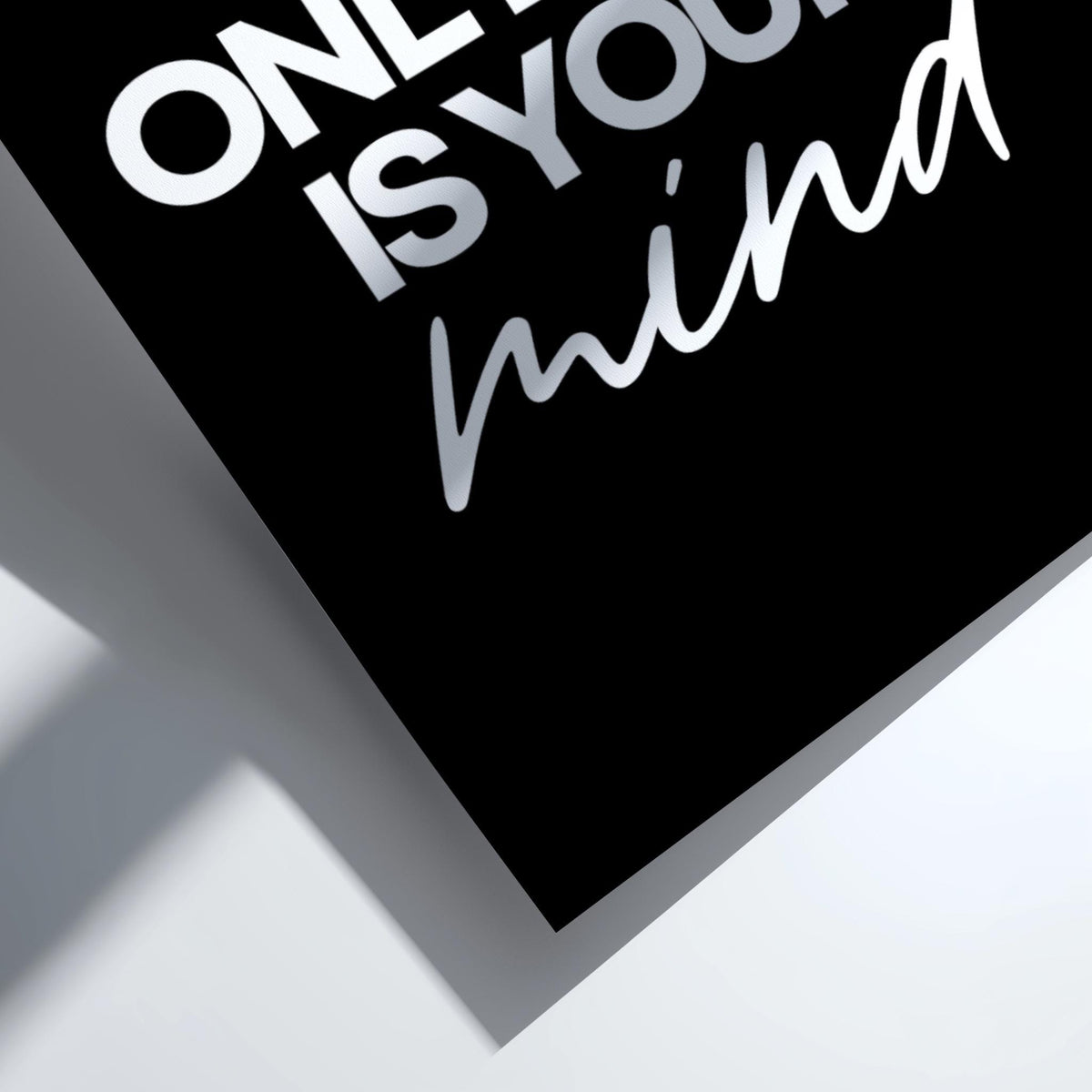 Your Only Limit Is Your Mind Poster | Powerful Black Wall Art | Motivational Quote Print | Mindset Decor | Bold Typography Design