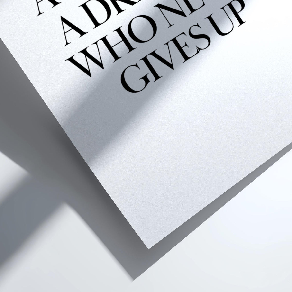 A Winner Is A Dreamer Poster | Powerful White Wall Art | Motivational Quote Print | Success Mindset Decor | Bold Typography Design