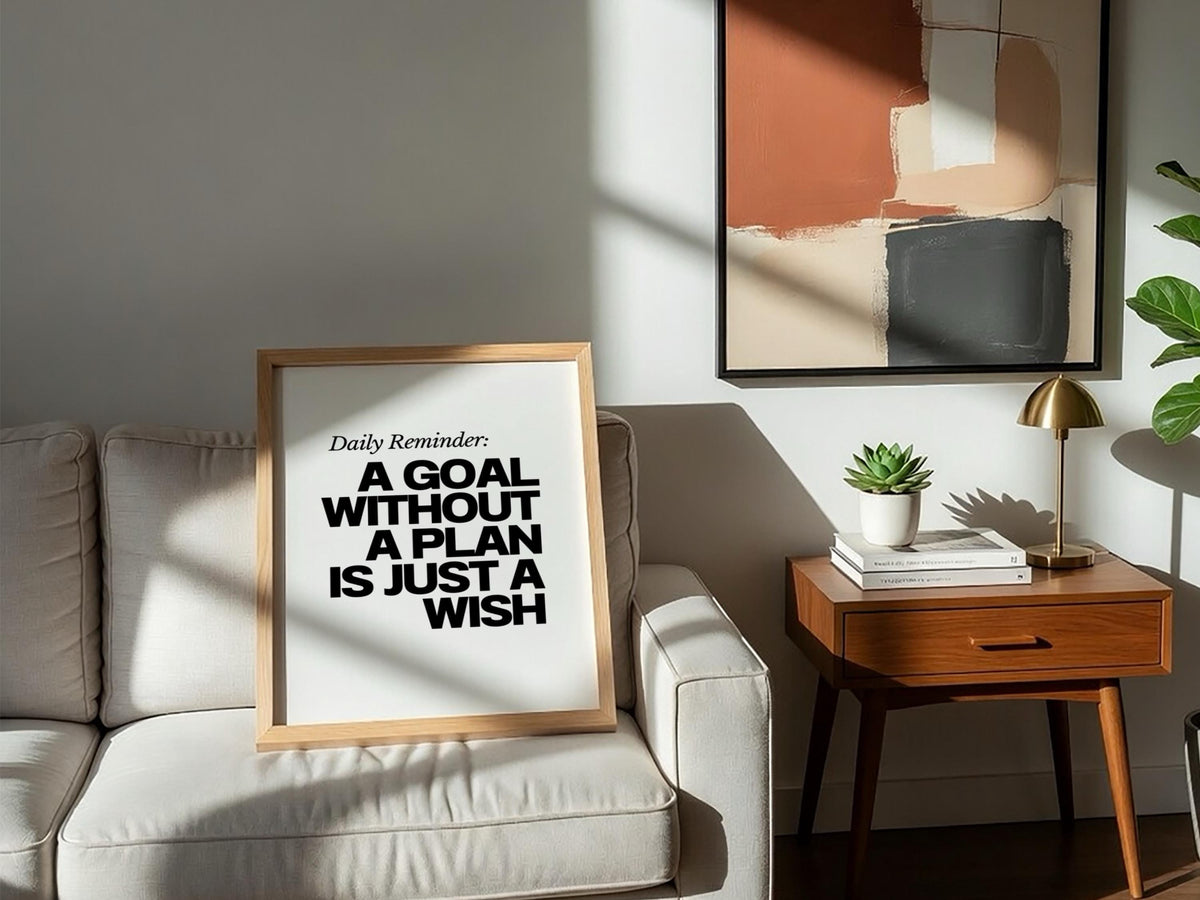 Daily Reminder Poster | Powerful White Wall Art | Motivational Quote Print | Mindset Decor | Bold Typography Design