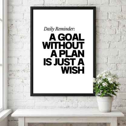 Daily Reminder Poster | Powerful White Wall Art | Motivational Quote Print | Mindset Decor | Bold Typography Design