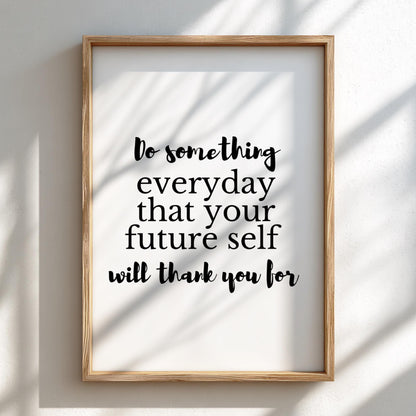 Do Something Poster | Powerful White Wall Art | Motivational Quote Print | Action Mindset Decor | Bold Typography Design