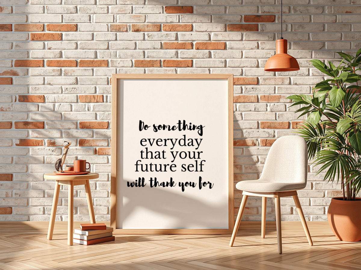 Do Something Poster | Powerful White Wall Art | Motivational Quote Print | Action Mindset Decor | Bold Typography Design