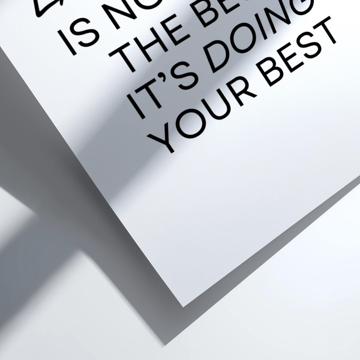 Excellence Poster | Powerful White Wall Art | Motivational Quote Print | Mindset Decor | Bold Typography Design