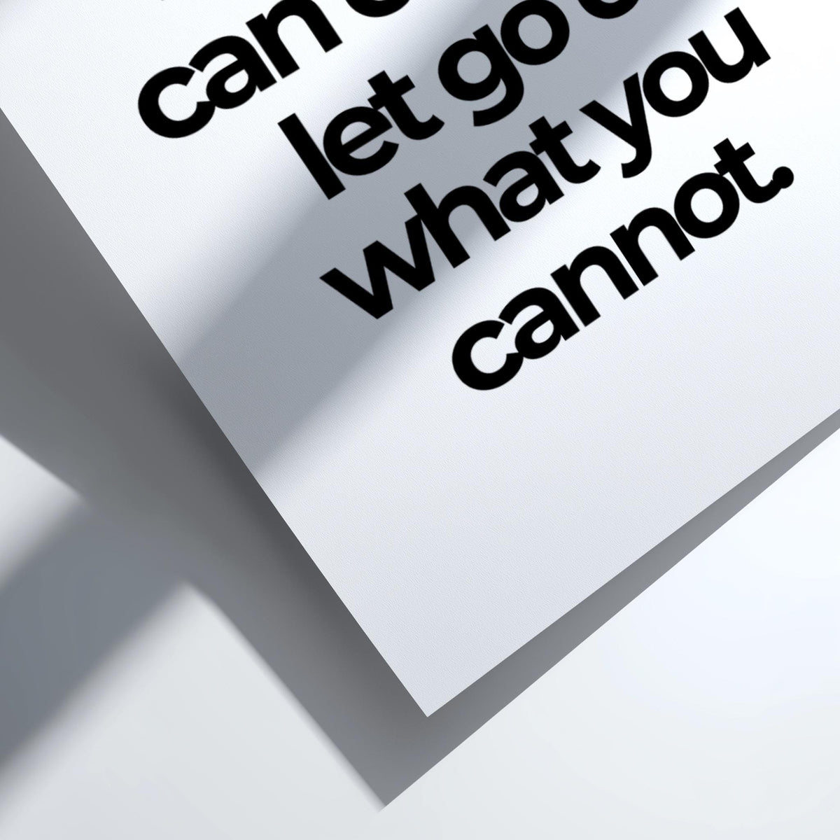 Focus On What You Can Control Poster | Powerful White Wall Art | Motivational Quote Print | Mindset Decor | Bold Typography Design