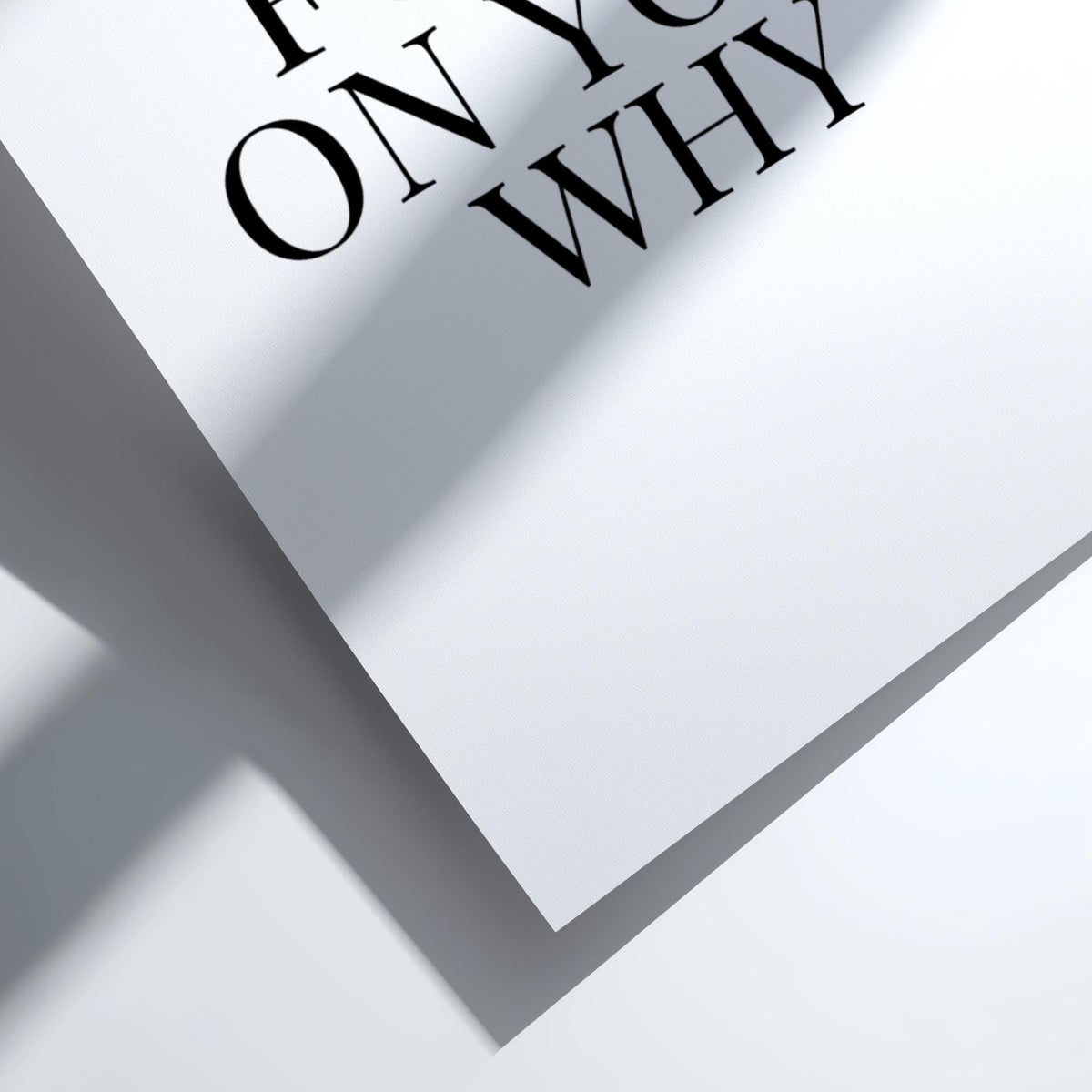 Focus On Your Why Poster | Powerful White Wall Art | Motivational Quote Print | Purpose Mindset Decor | Bold Typography Design
