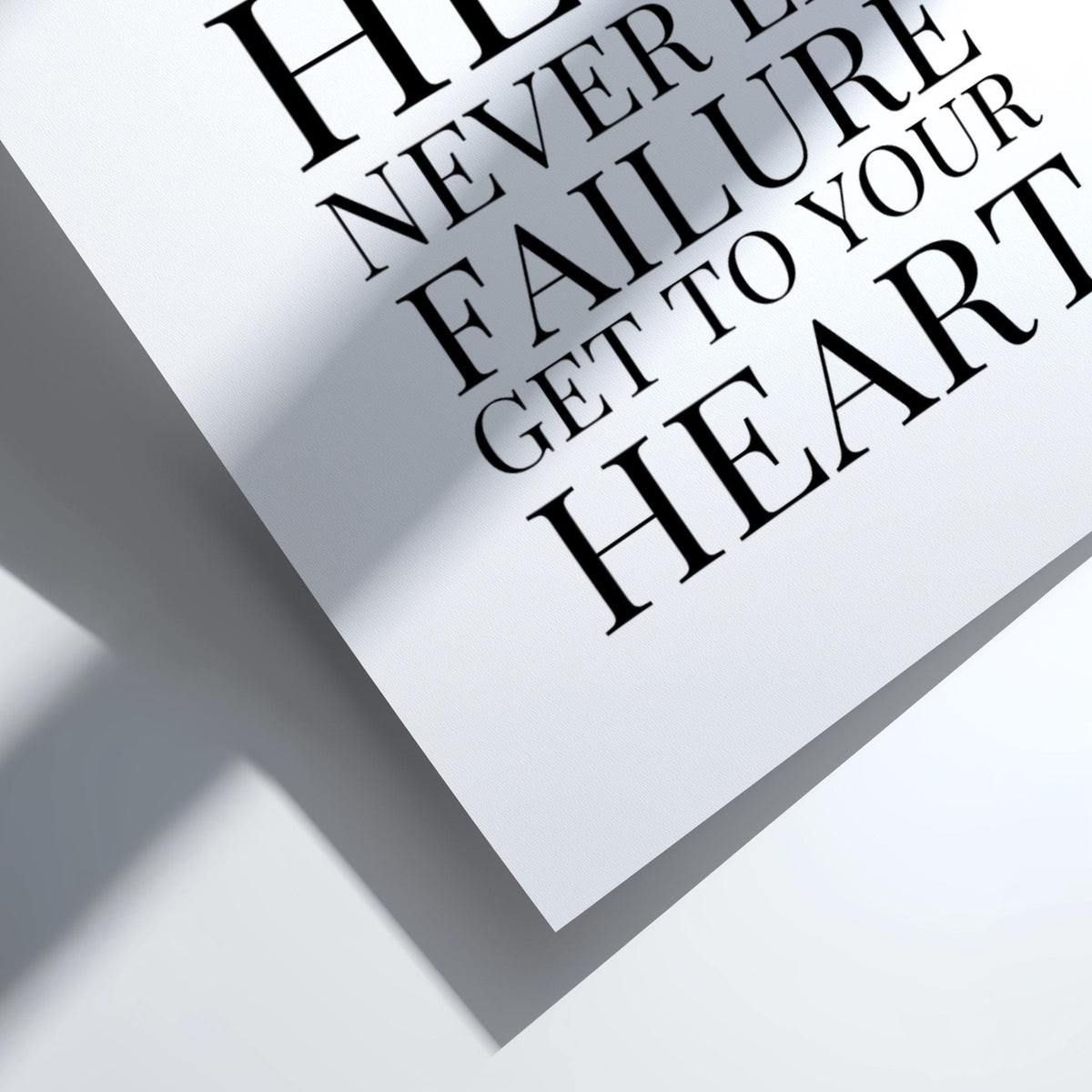 Head Heart Poster | Powerful White Wall Art | Motivational Quote Print | Mindset Balance Decor | Bold Typography Design