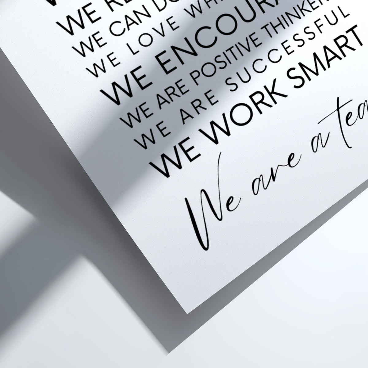 In This Office Poster | Powerful White Wall Art | Motivational Quote Print | Work Ethic Decor | Bold Typography Design