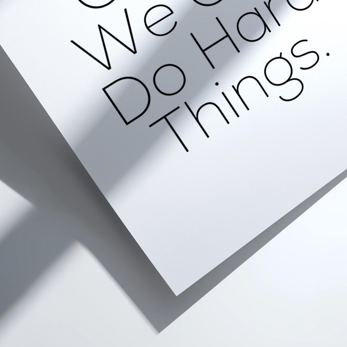 In This Office We Can Do Hard Things Poster | Powerful White Wall Art | Motivational Quote Print | Work Ethic Decor | Bold Typography