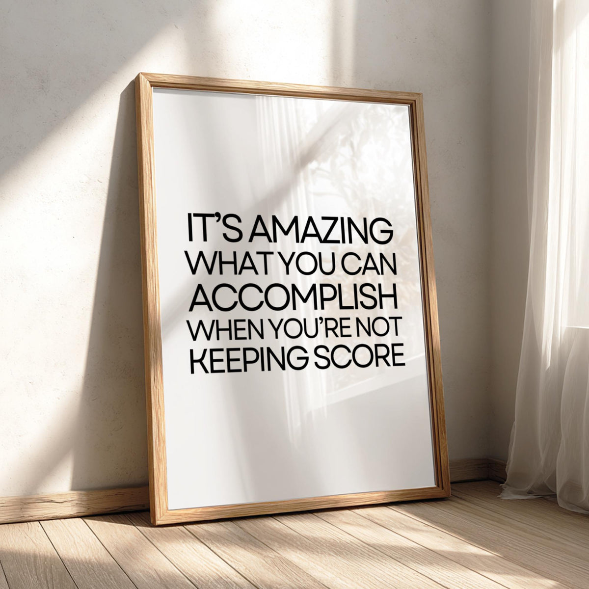 It's Amazing Poster | Powerful White Wall Art Print | Positive Motivational Quote | Minimalist Home & Office Decor