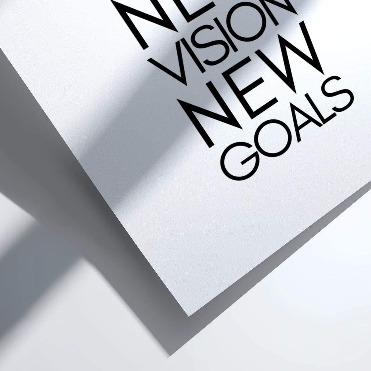 New Week Vision Goals Poster | White Minimalist Wall Art Print | Weekly Motivation & Goal Setting Decor | Clean Typography Design
