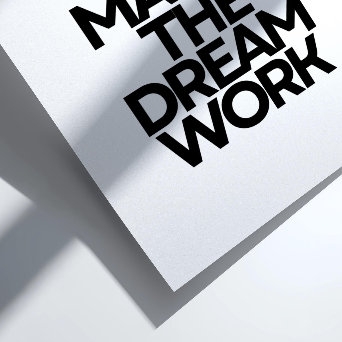 Team Work Poster | White Minimalist Wall Art Print | Motivational Quote | Collaboration & Leadership Decor | Clean Typography Design