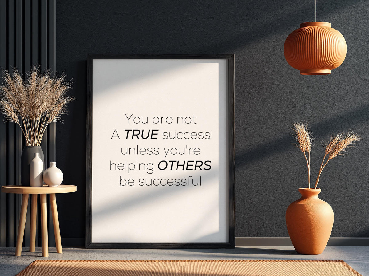 True Others Poster | White Minimalist Wall Art Print | Motivational Quote | Identity & Mindset Decor | Clean Typography Design