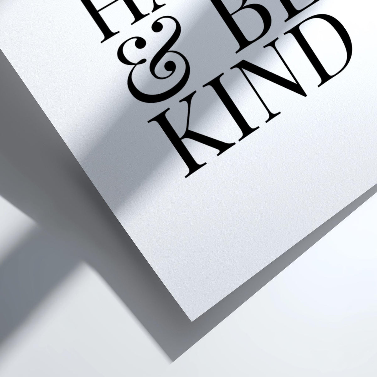 Work Hard & Be King Poster | White Minimalist Wall Art Print | Motivational Quote | Ambition and Success Decor