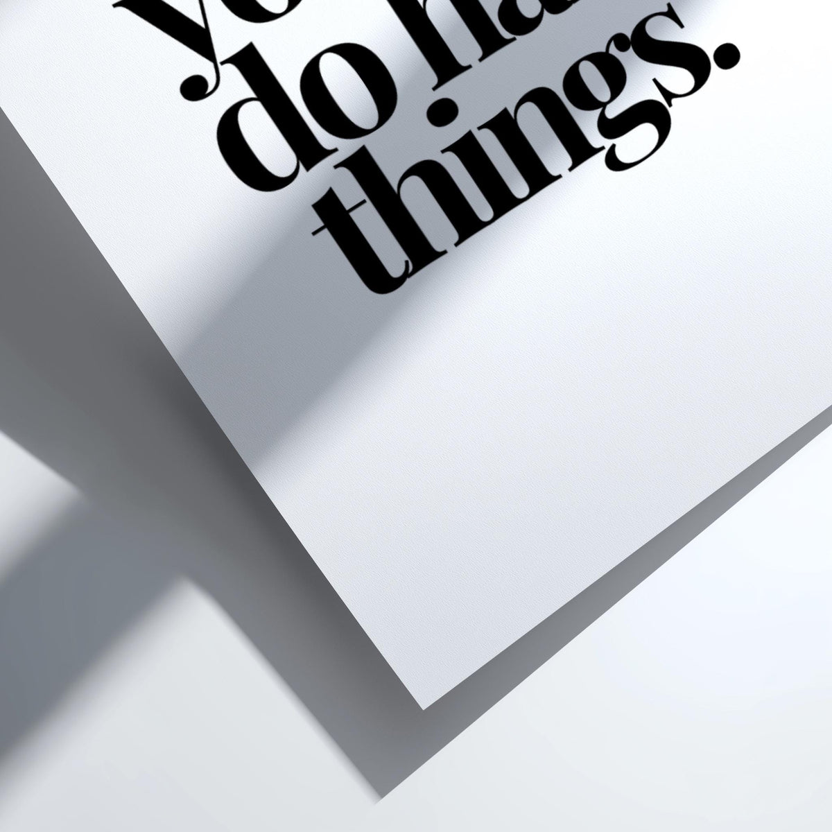 You Can Do Hard Things Poster | White Minimalist Wall Art Print | Motivational Quote | Resilience Mindset Decor | Clean Typography