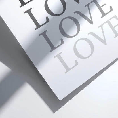 Love Poster | Minimalist Wall Art Print | Modern Typography Quote | Romantic Home Decor | Scandinavian Style Artwork